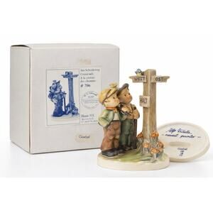 Hummel “Am Scheideweg / Crossroads” #331 Signed 1990 Goebel w/ Box
